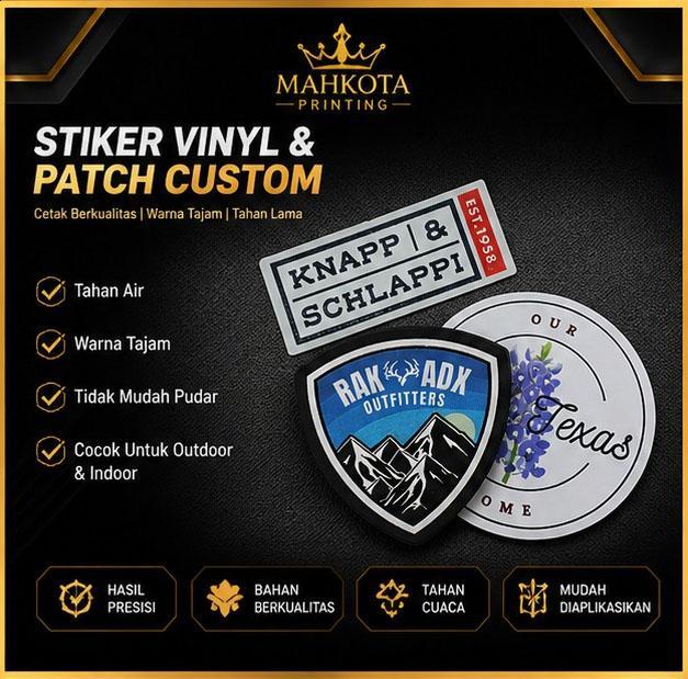 Cetak Sticker Custom Berkualitas - Mahkota Kemasan