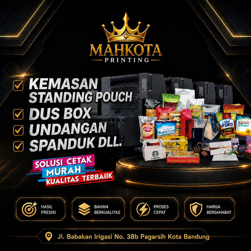 Workshop Pusat Cetak Kemasan Custom dan Percetakan Berkualitas di Mahkota Kemasan Bandung