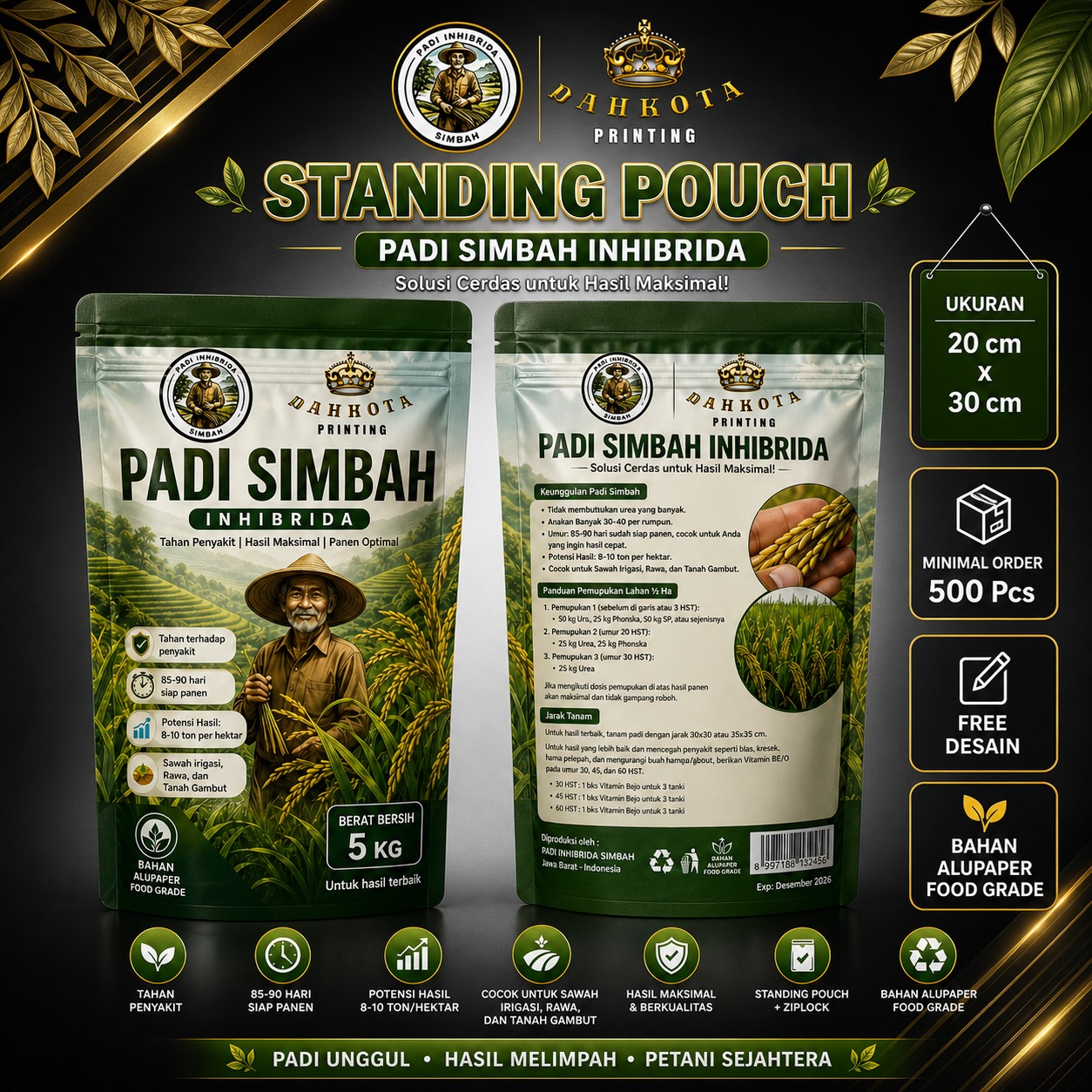 Standing Pouch 20 x 30 cm - Mahkota Kemasan